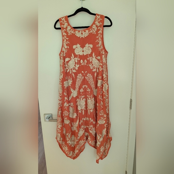 Tolani Embroidered 100% Cotton Dress Size M - Picture 3 of 6